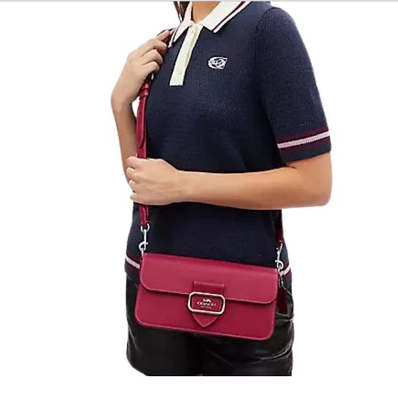 Coach Morgan Shoulder bag, NWT, bright violet color, 10.5” X 6” - Picture 3 of 10